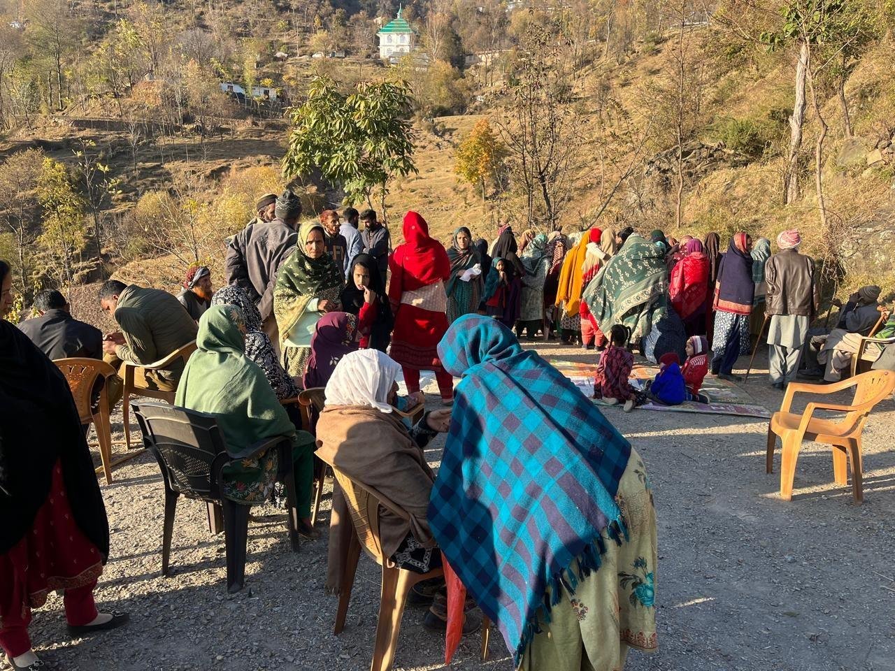 Villagers at a free medical camp